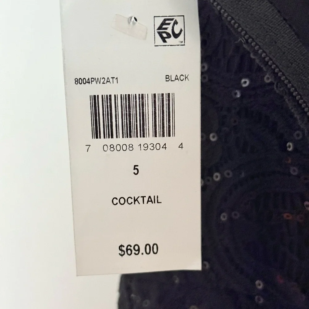 Black Sequin Cocktail Dress